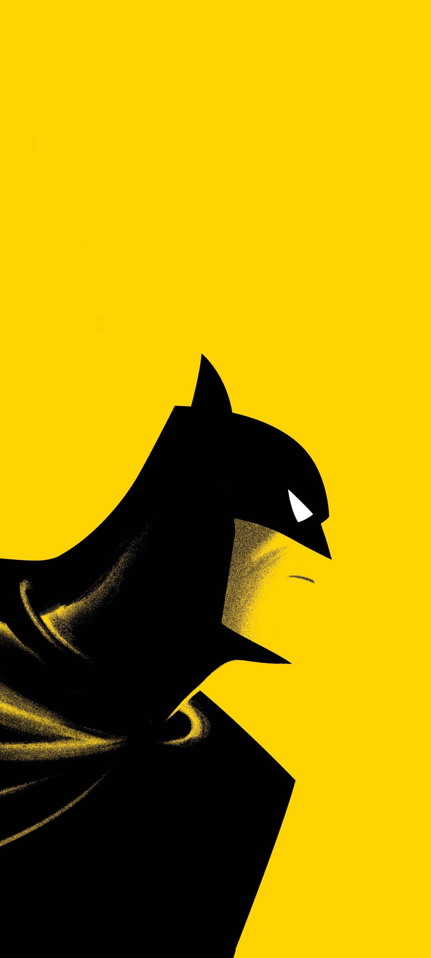 Batman Animated Yellow Portrait Mobile Background