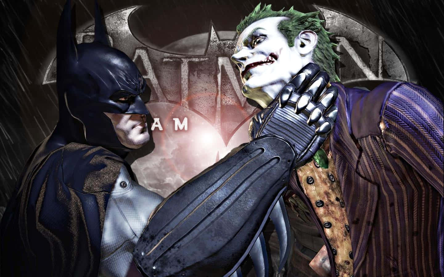 Batman Arkham Asylum Choking Joker Background