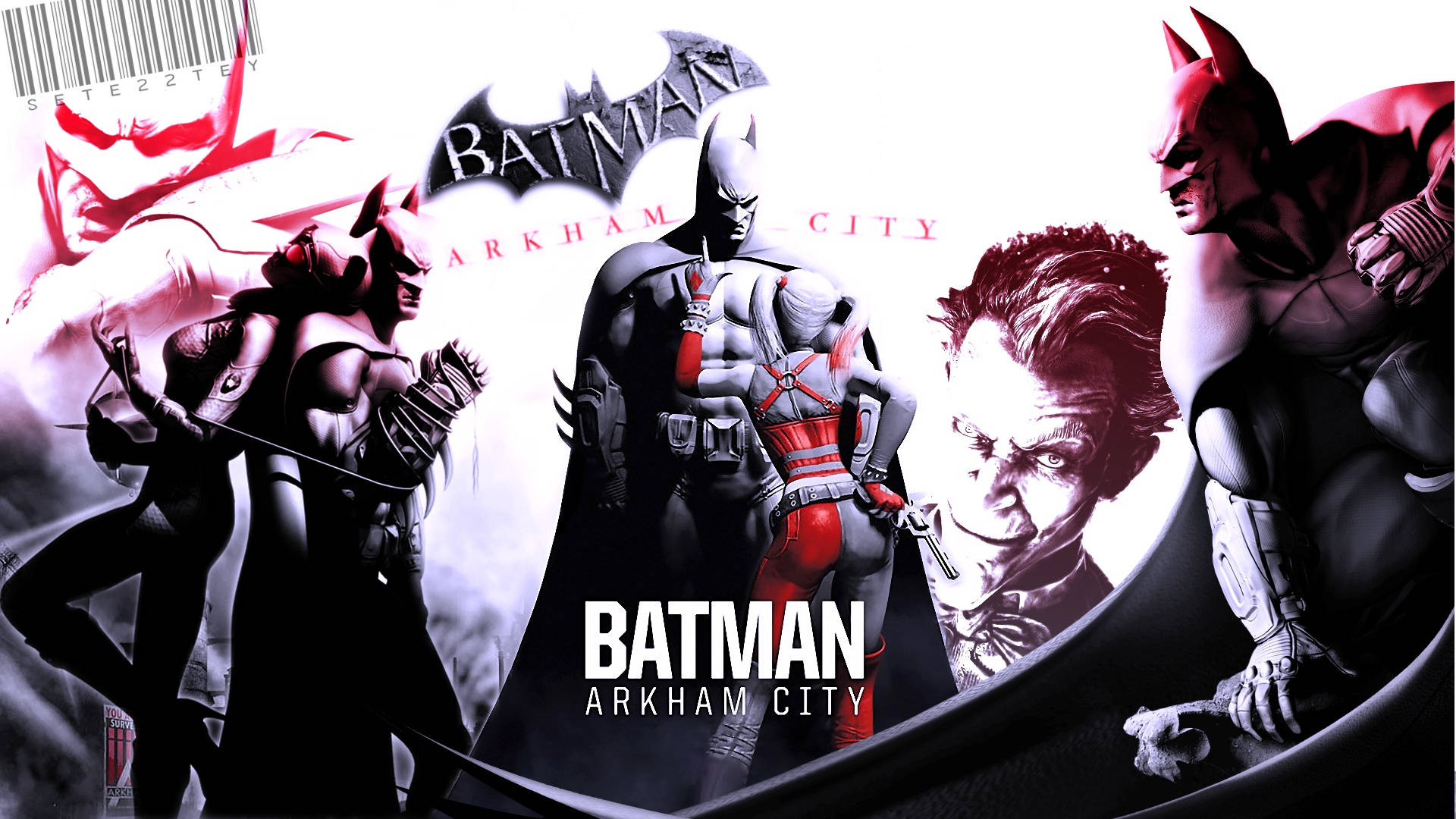 Batman Arkham City Red Poster