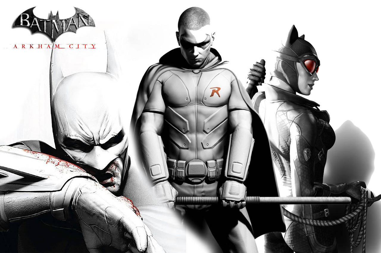 Batman Arkham City Robin Catwoman