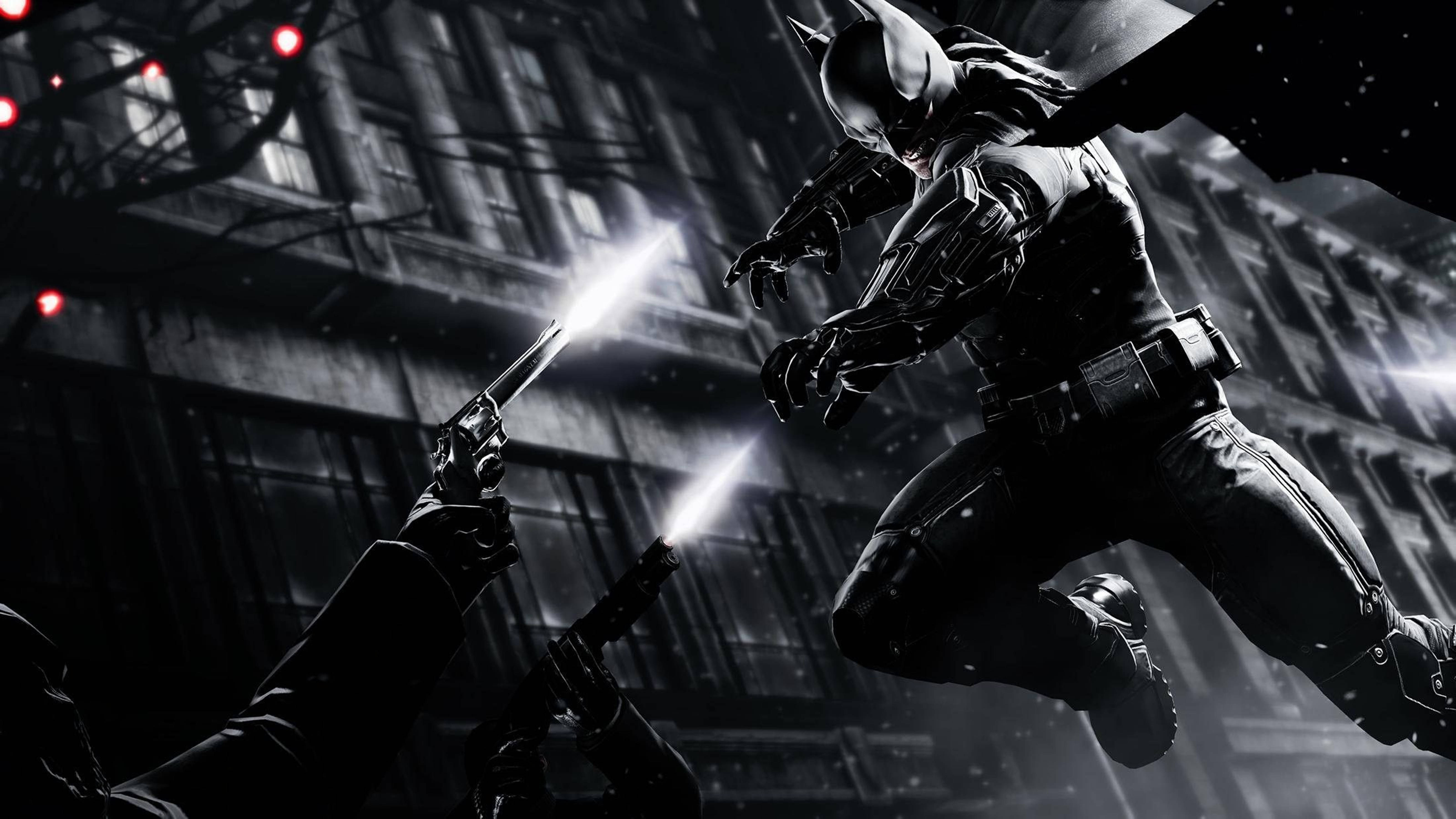 Batman Being Attacked By Guns In Arkham City 4k