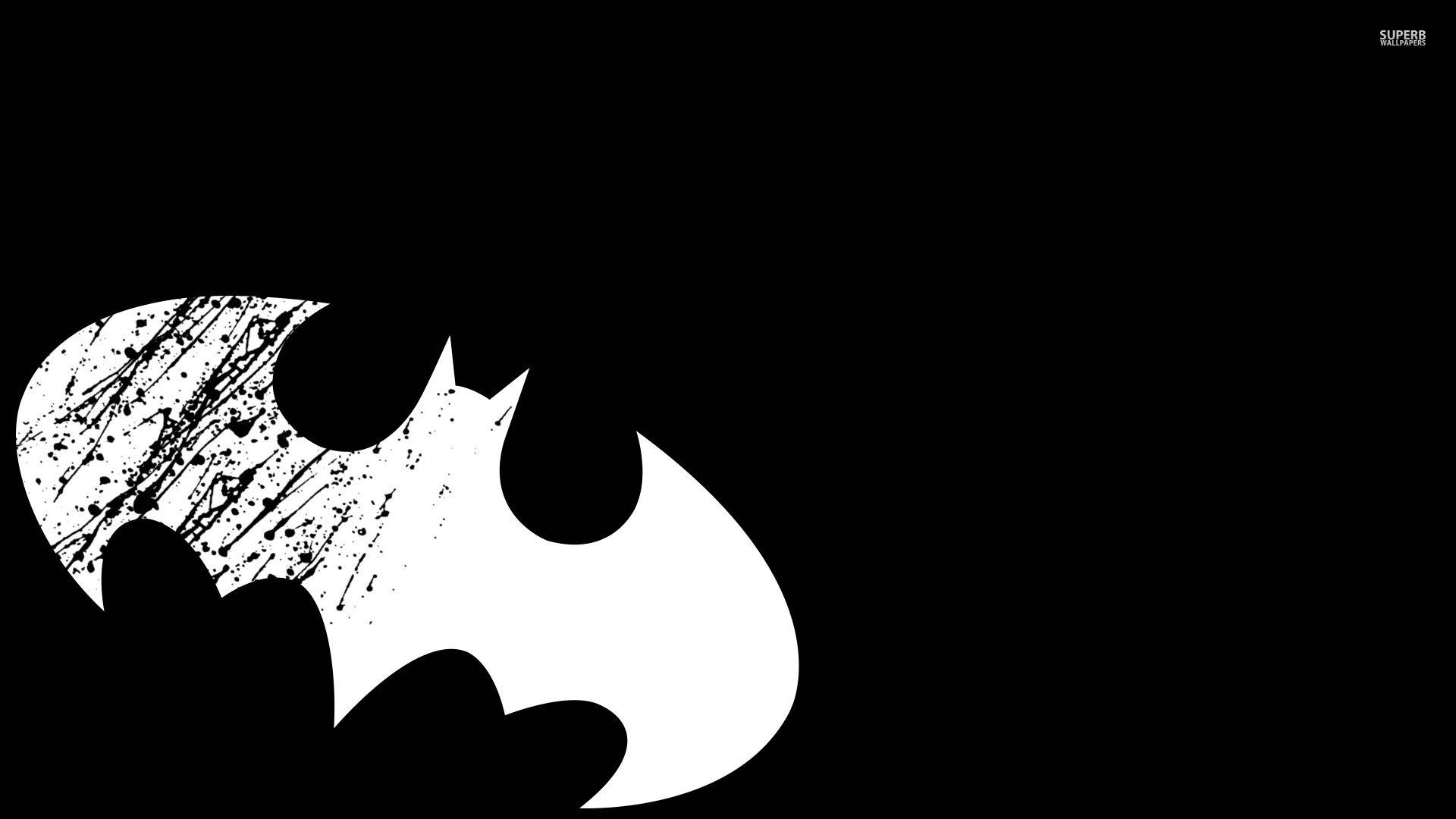 Batman Black And White Logo 4k