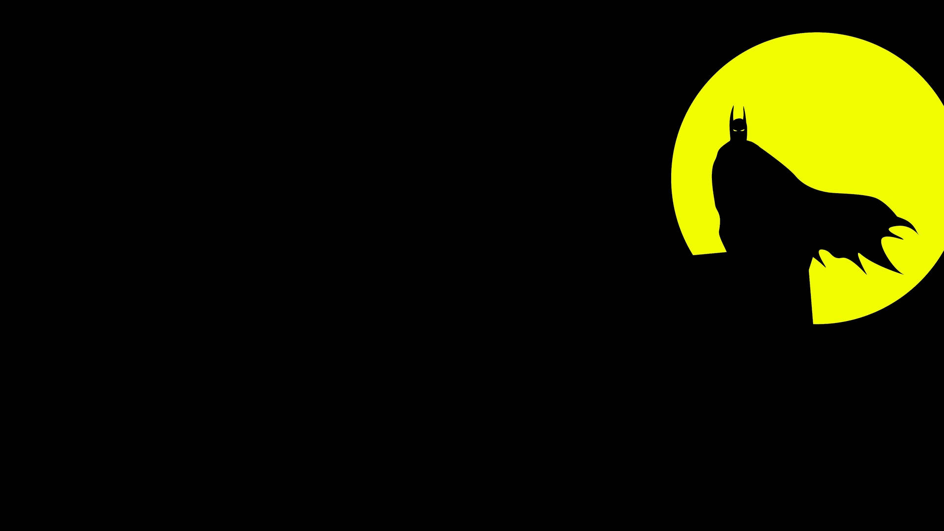 Batman Black And Yellow Silhouette Background