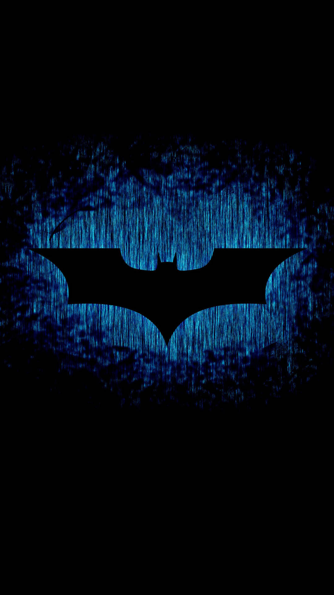 Batman Blue Glow Logo Background