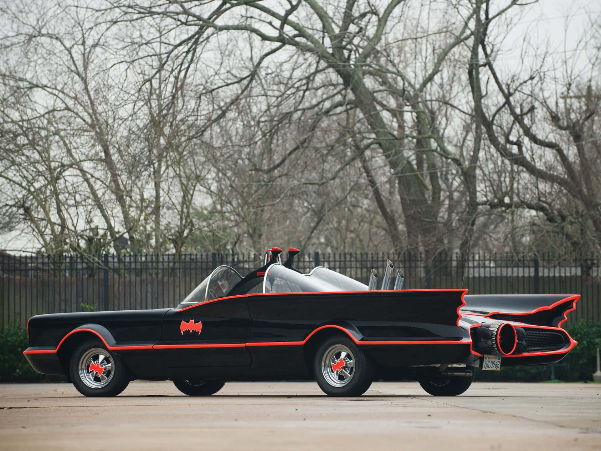 Batman Car Replica Red Black Background