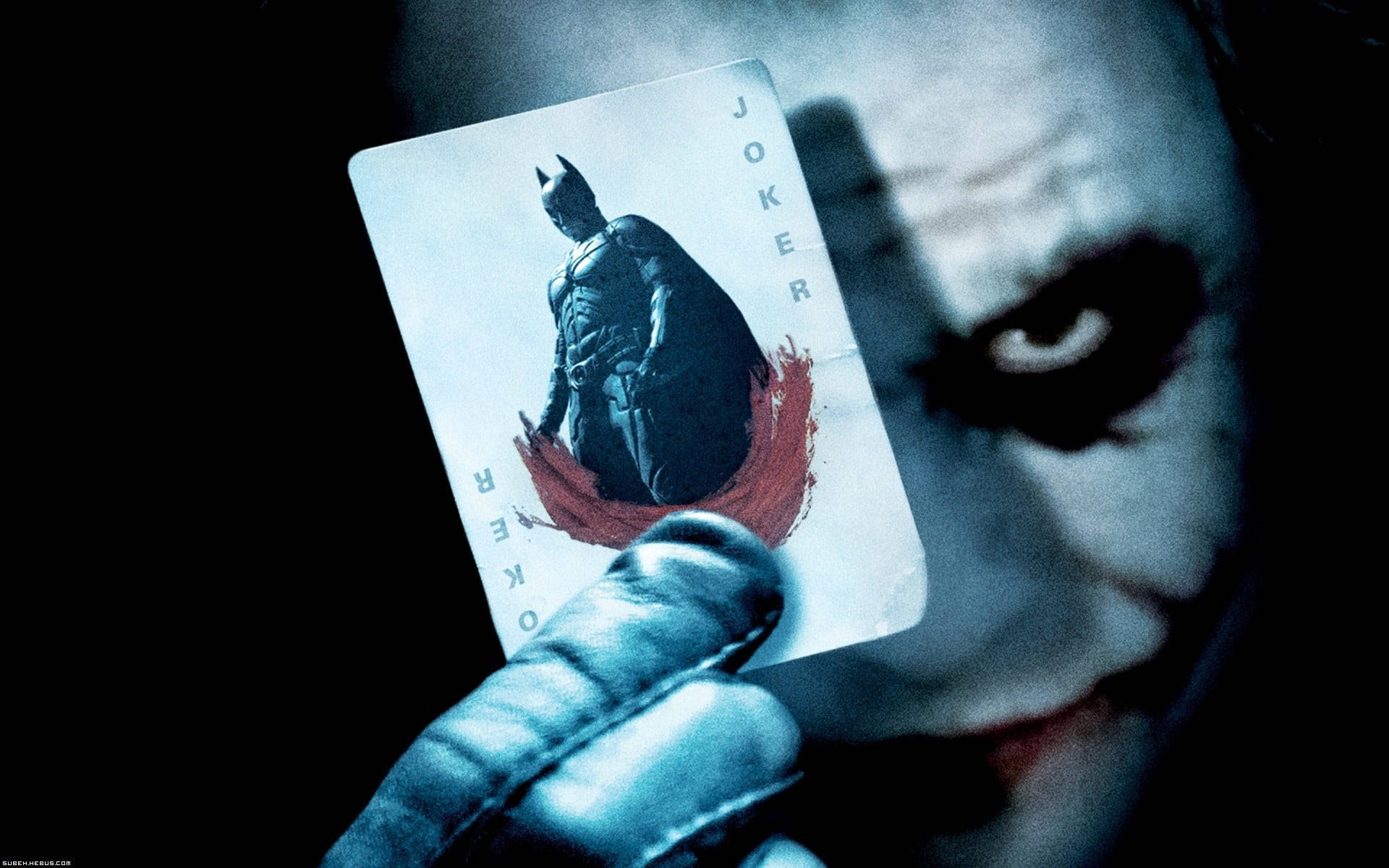 Batman Card Heath Ledger Joker Background