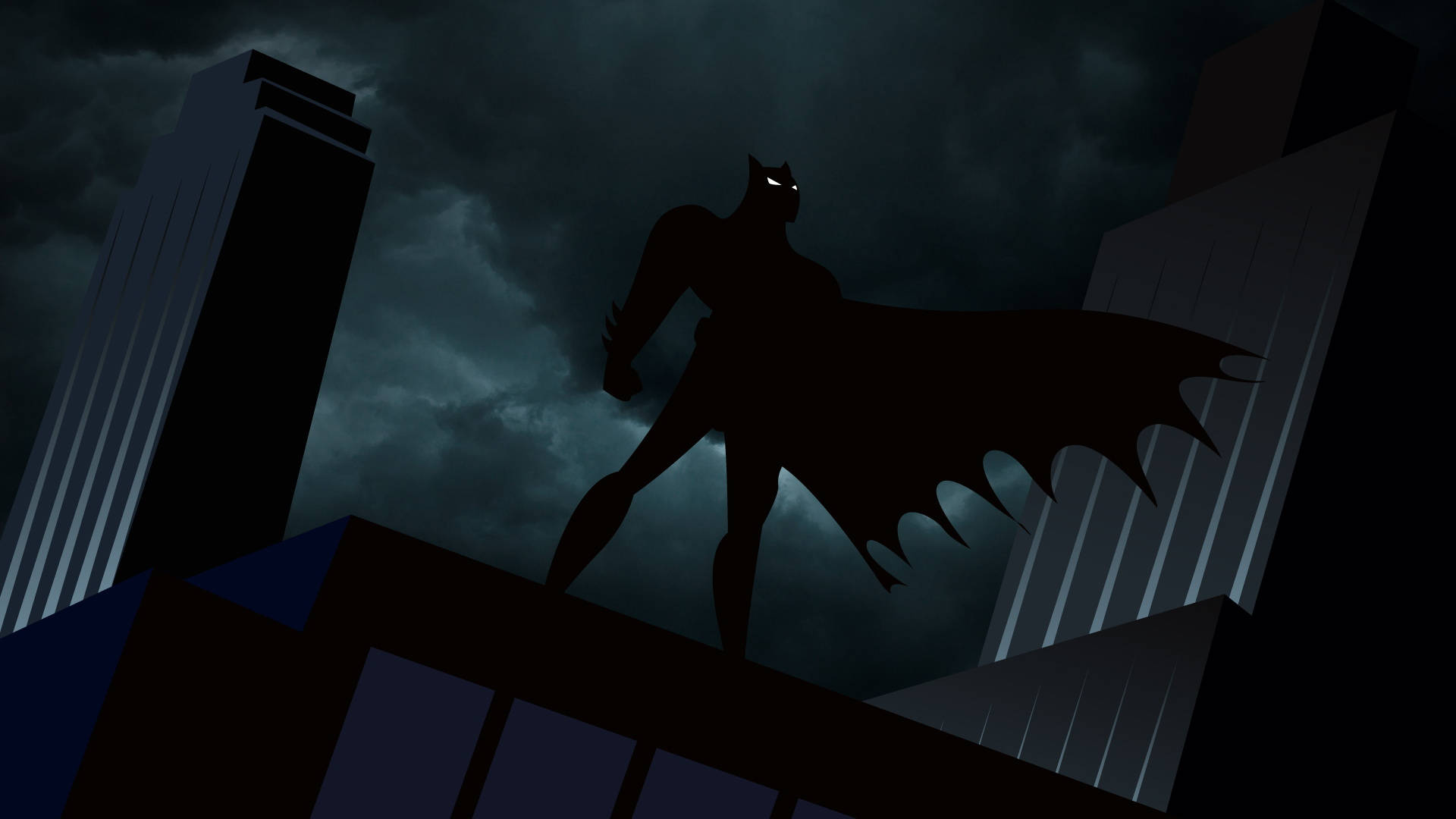Batman Cartoon Silhouette Background