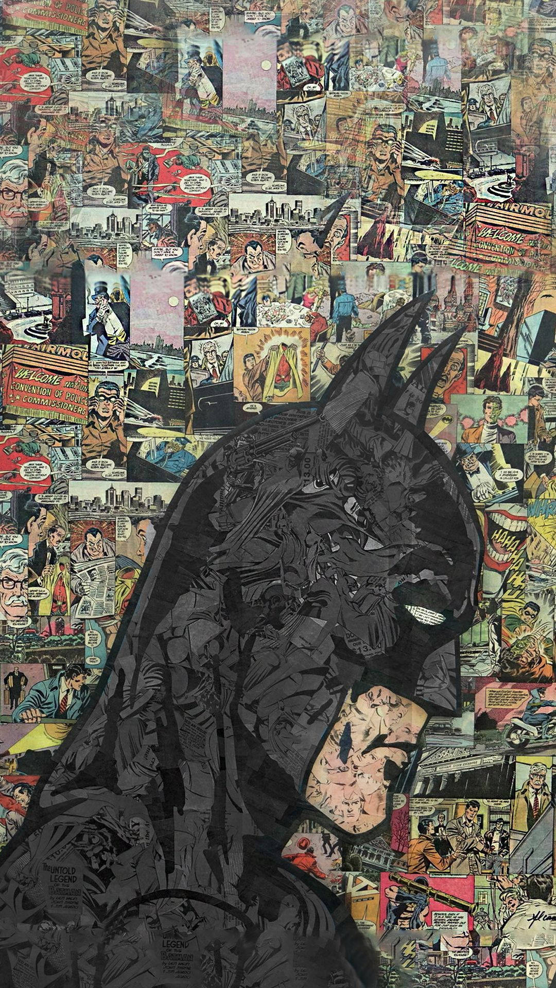 Batman Comics Collage Iphone X Background