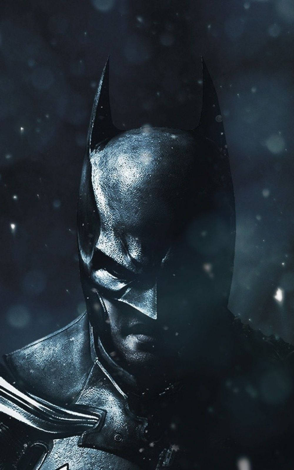 Batman Falling Snow Close-up Background