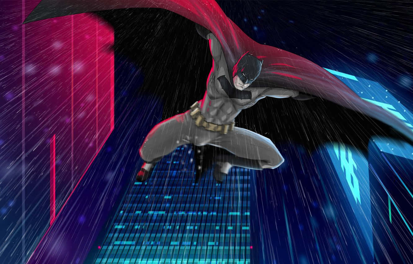Batman Flying In The Night Sky Background