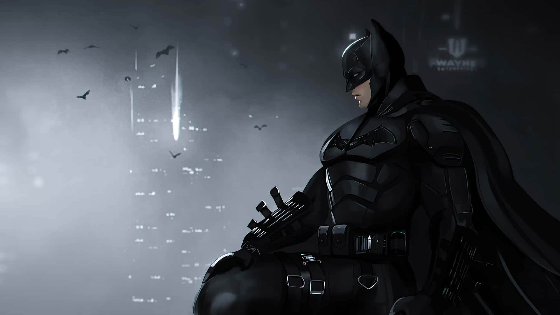 Batman In A Dynamic Moment Background