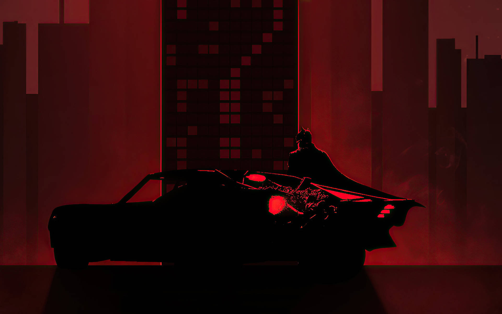 Batman In Batmobile Phone Art Background