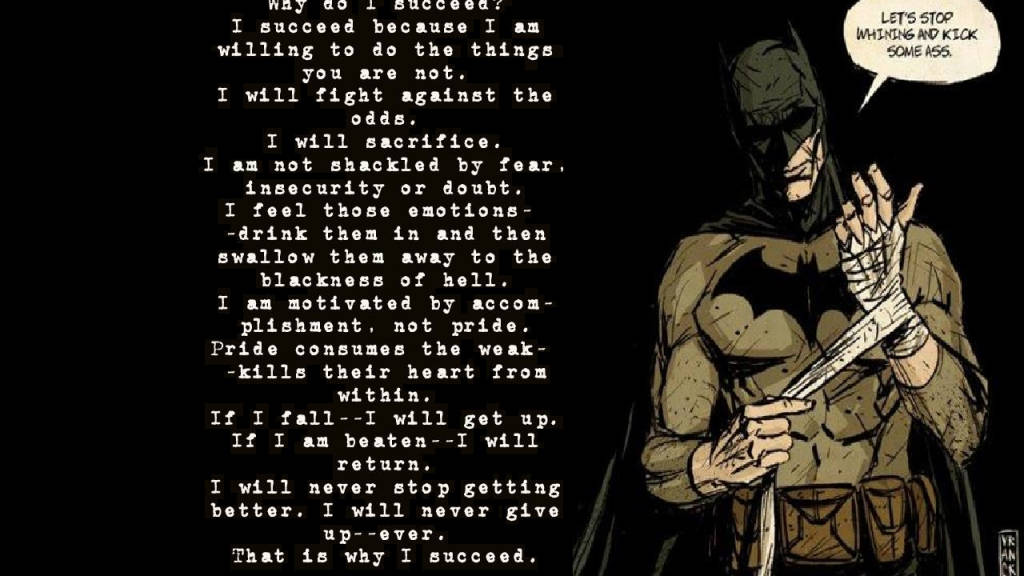 Batman In Comics Quotes Background