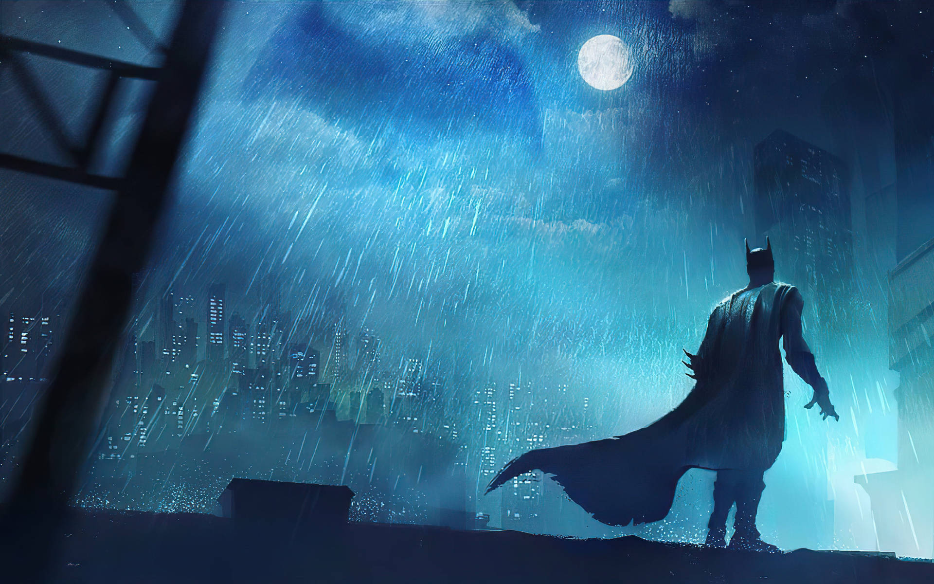 Batman In The Rain For Phone Background