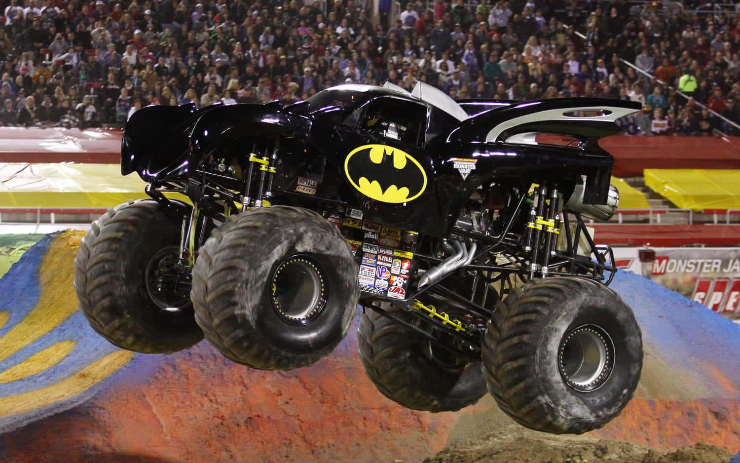 Batman Insignia Monster Truck Background