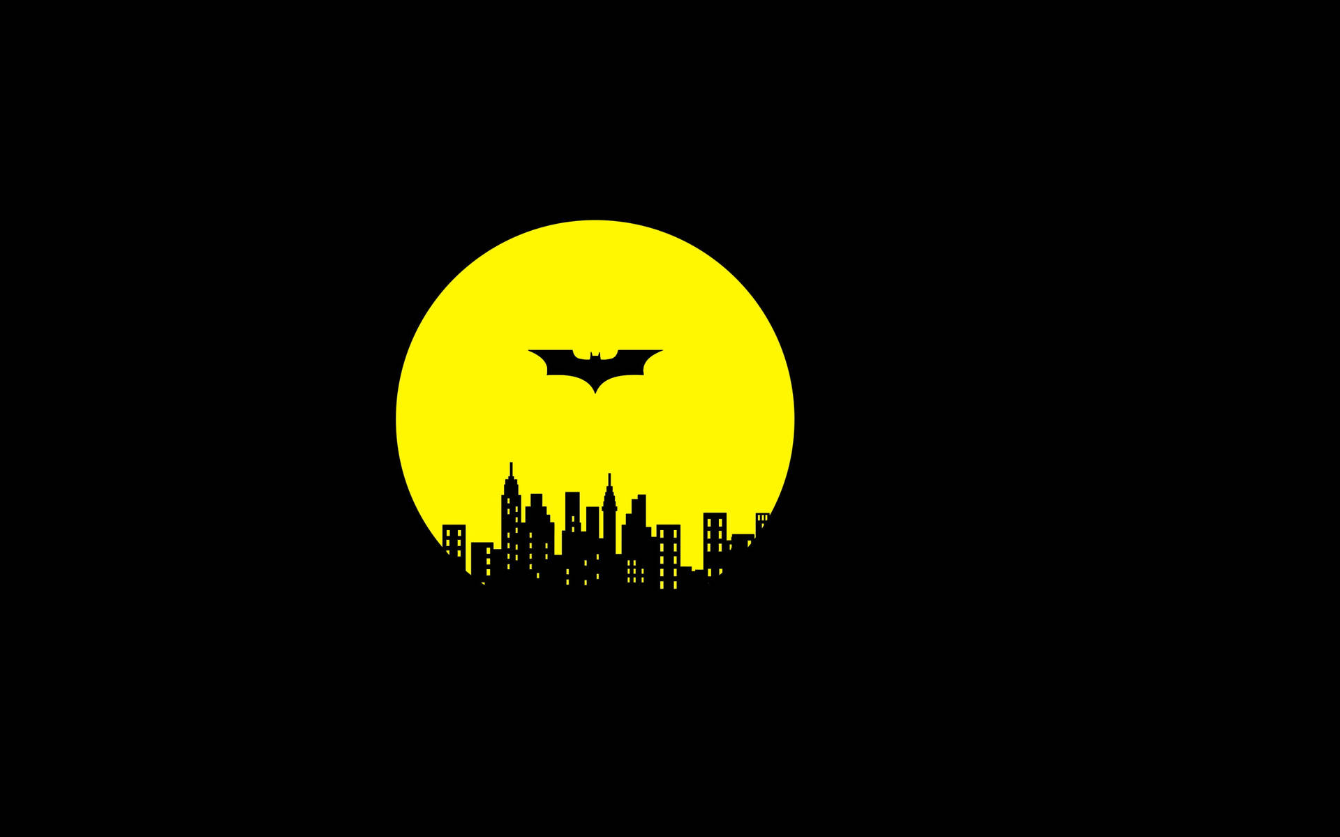 Batman Logo Above Gotham