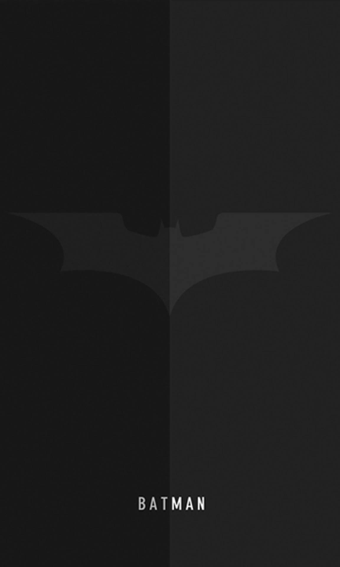 Batman Logo Gray And Pitch Black Background