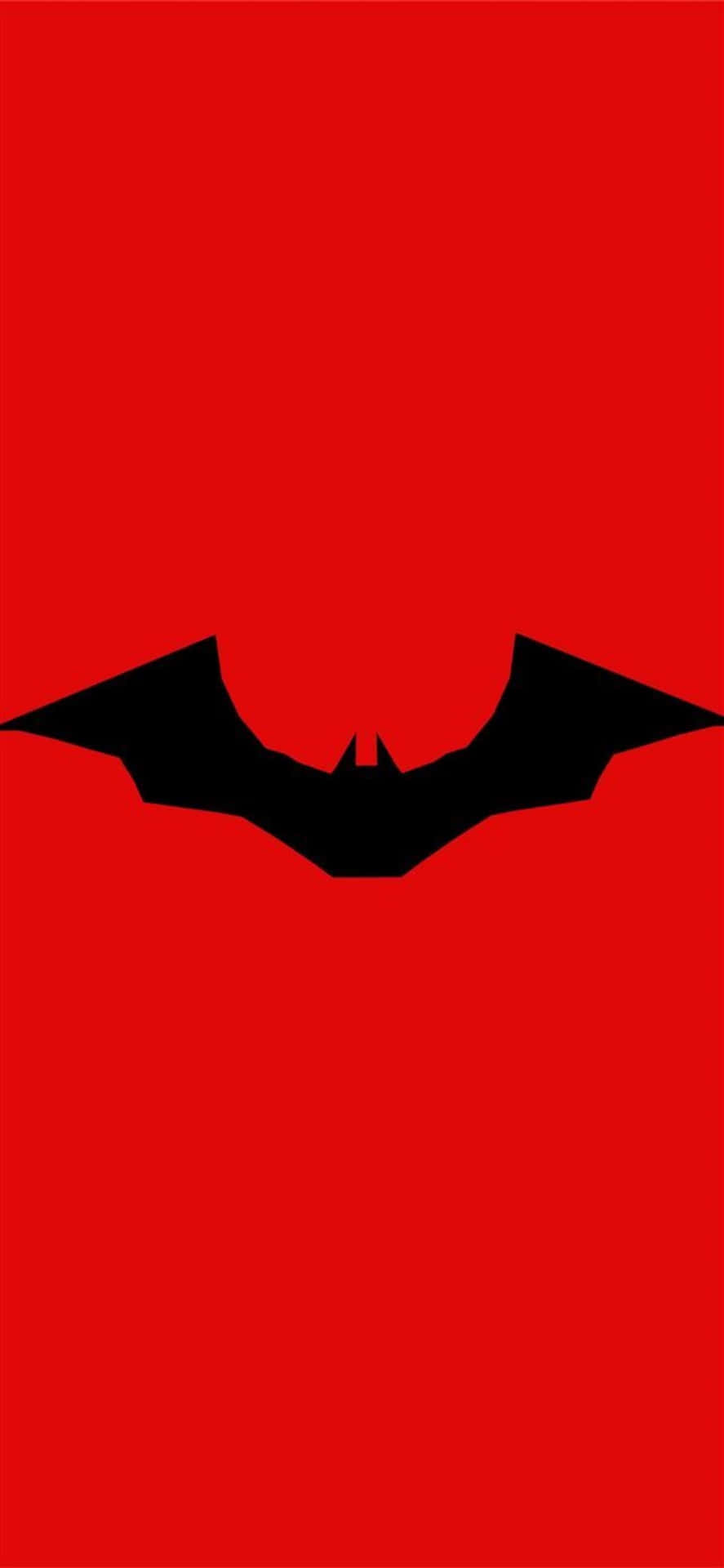 Batman Logo On Red Background