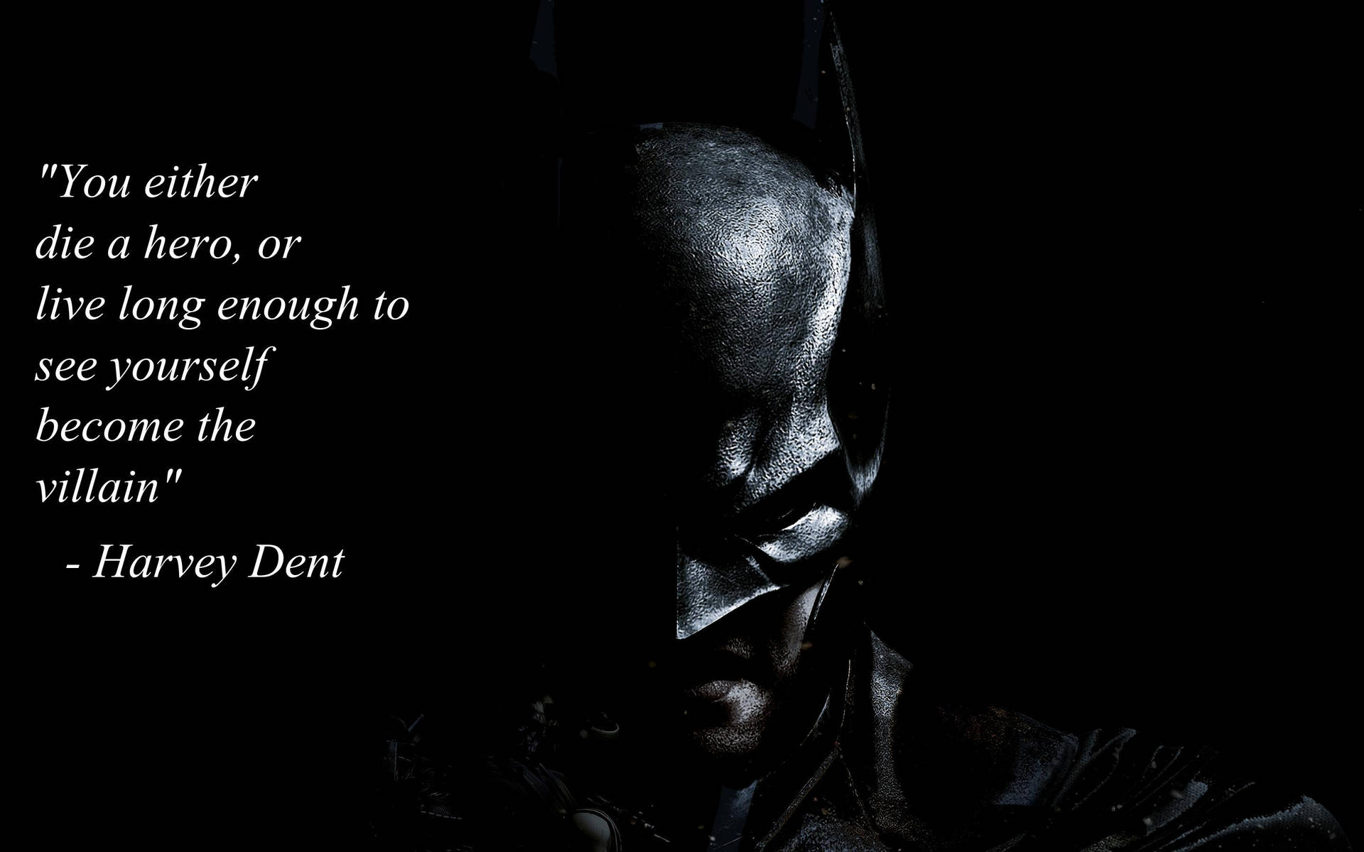 Batman Mask Quote Background