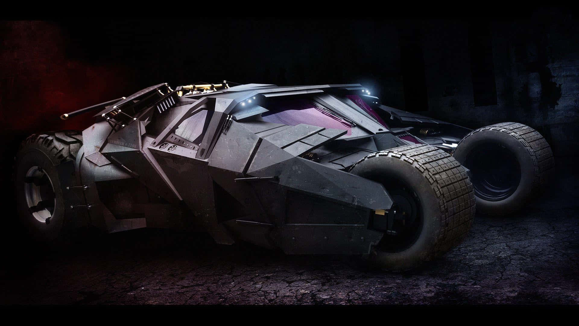 Batman Monster Car Cracked Background