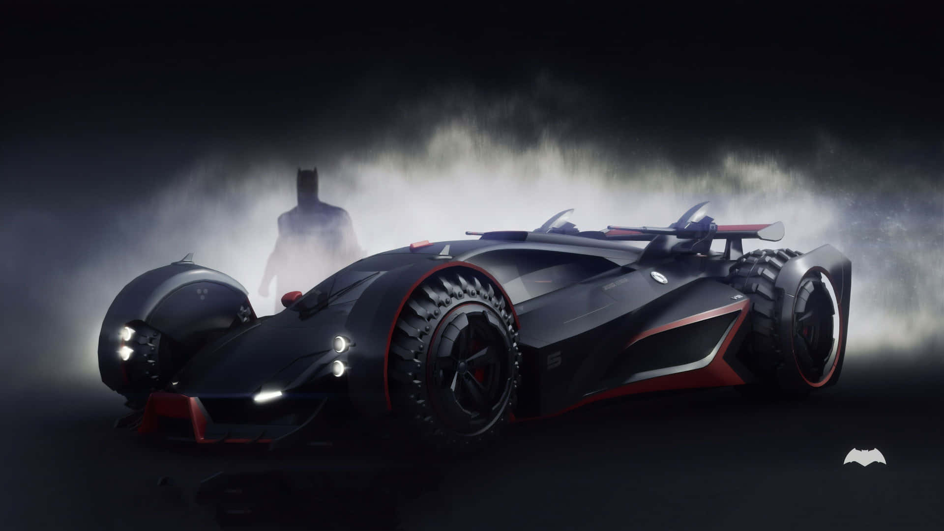 Batman Monster Car Fog Background