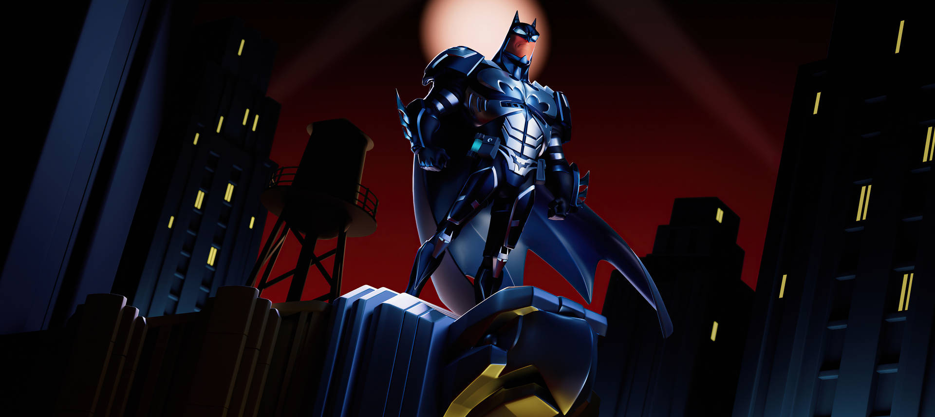 Batman Night City Animated Desktop Background