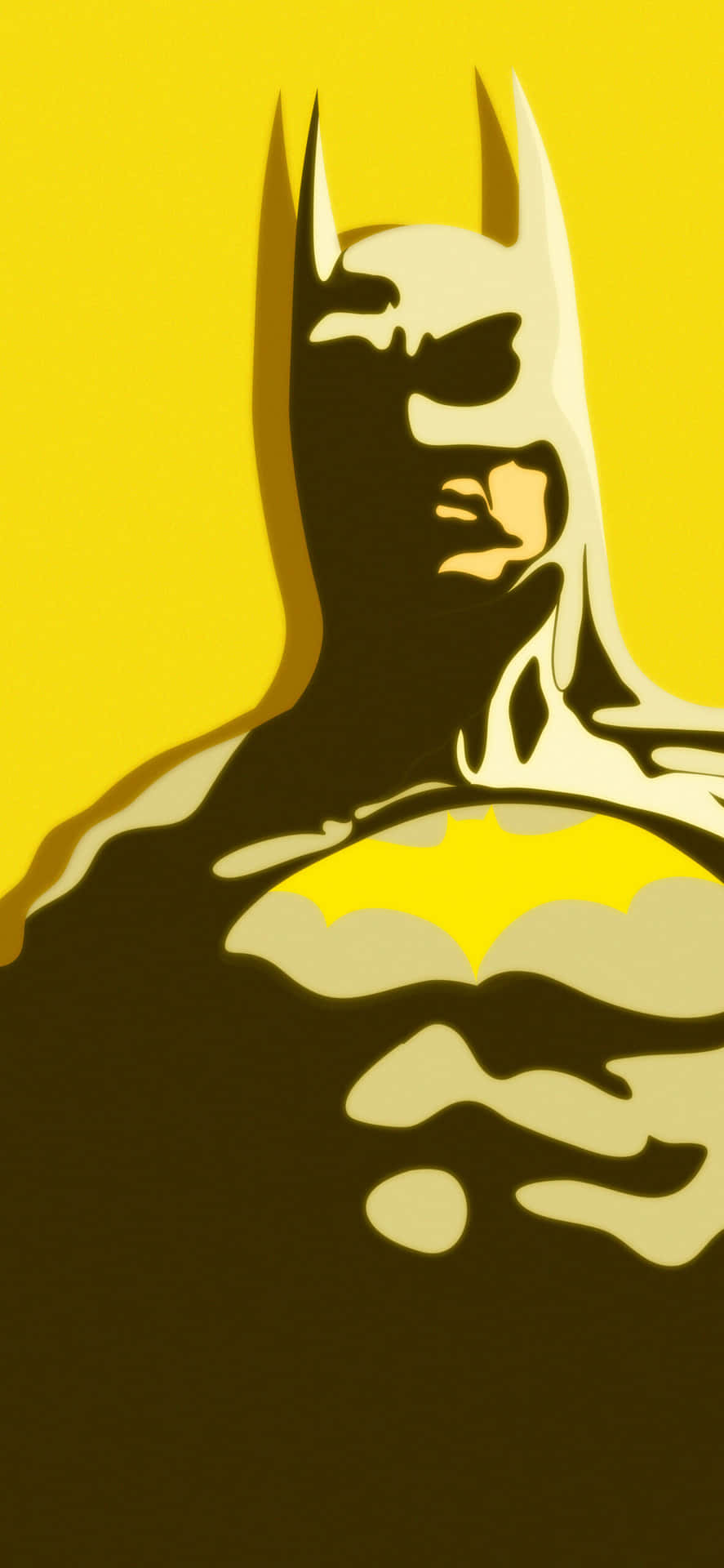 Batman On Cool Yellow Background