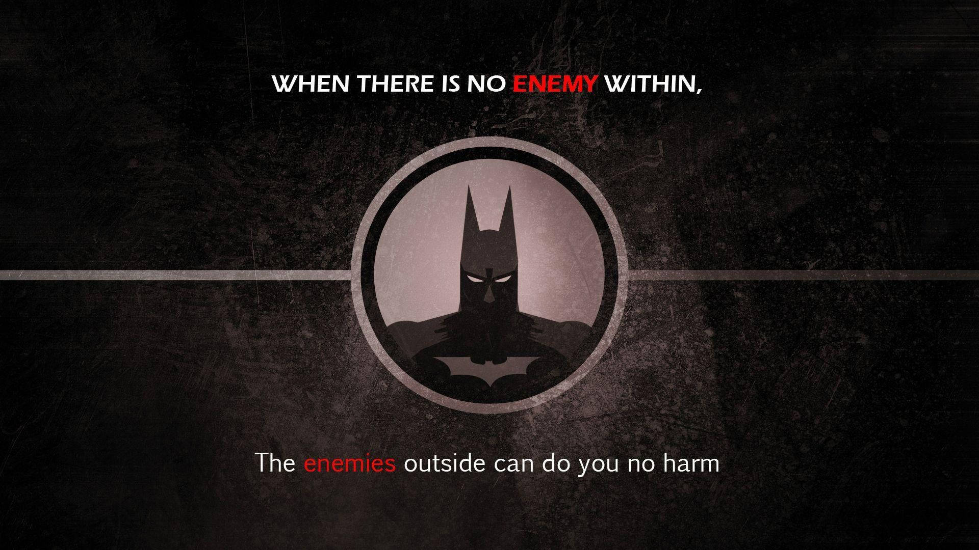 Batman On Logo Quotes Background