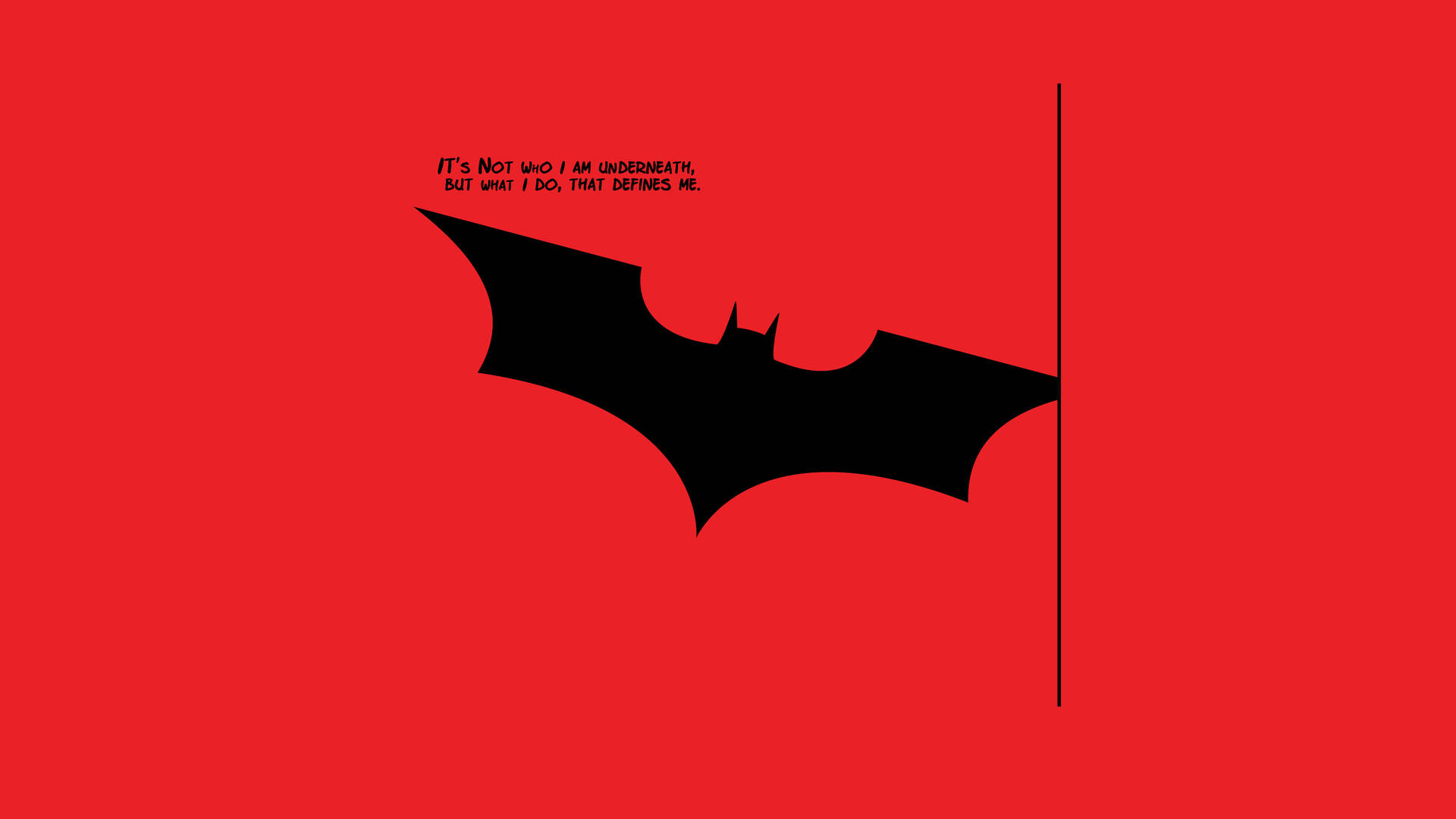 Batman On Red Quotes Background