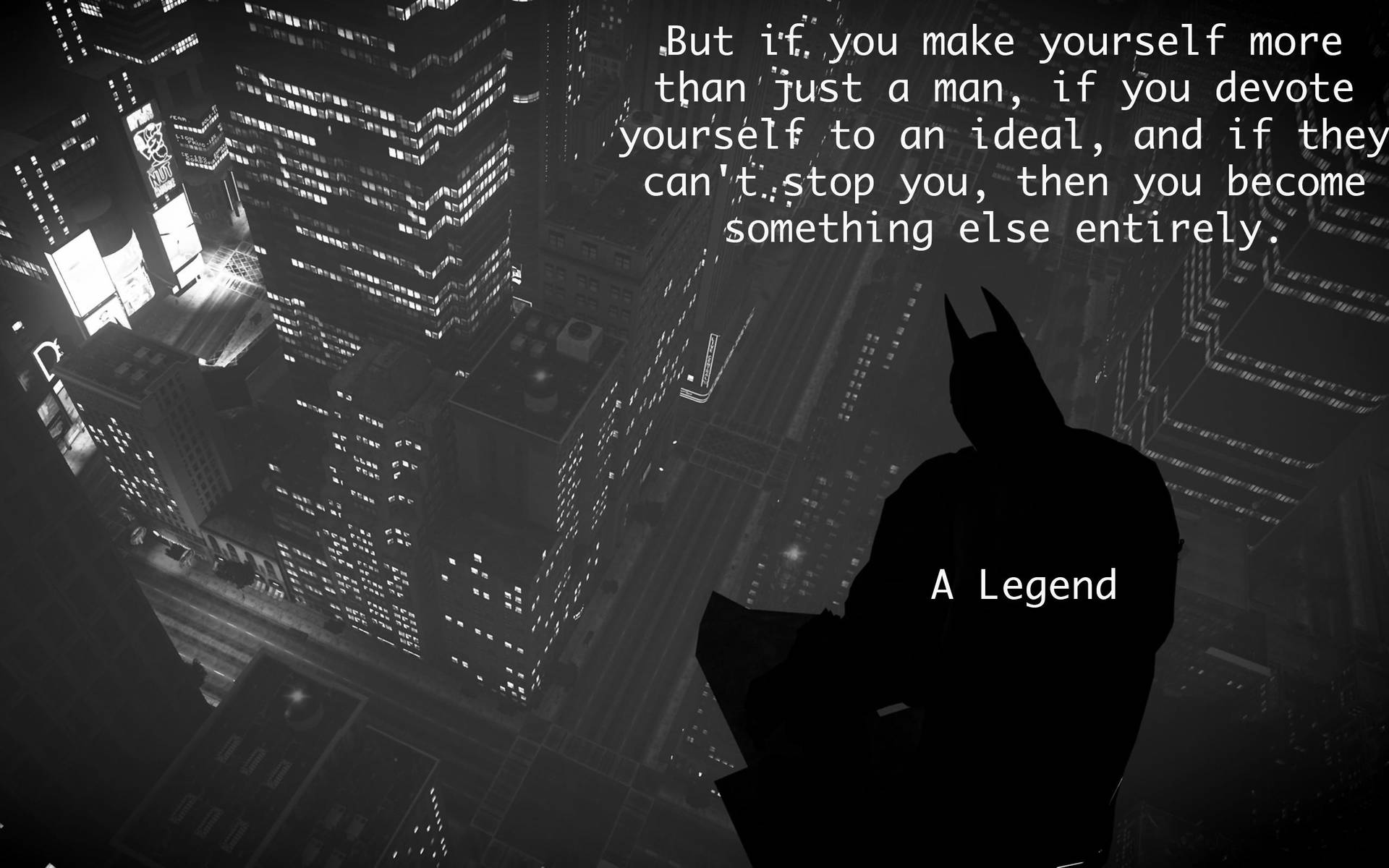 Batman On Rooftop Quotes Background