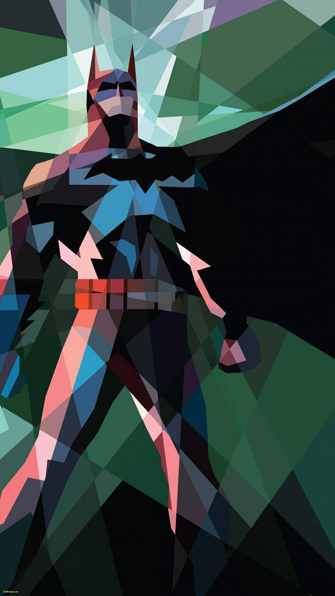 Batman Polygon Art On Awesome Phone Background