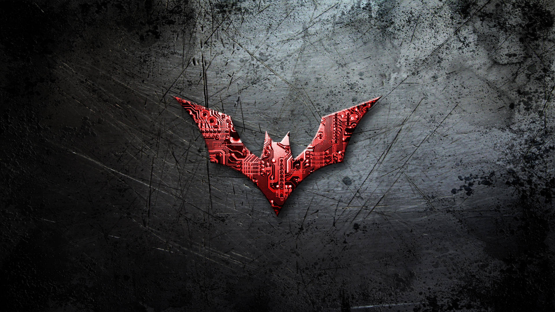 Batman Red Logo 4k Background