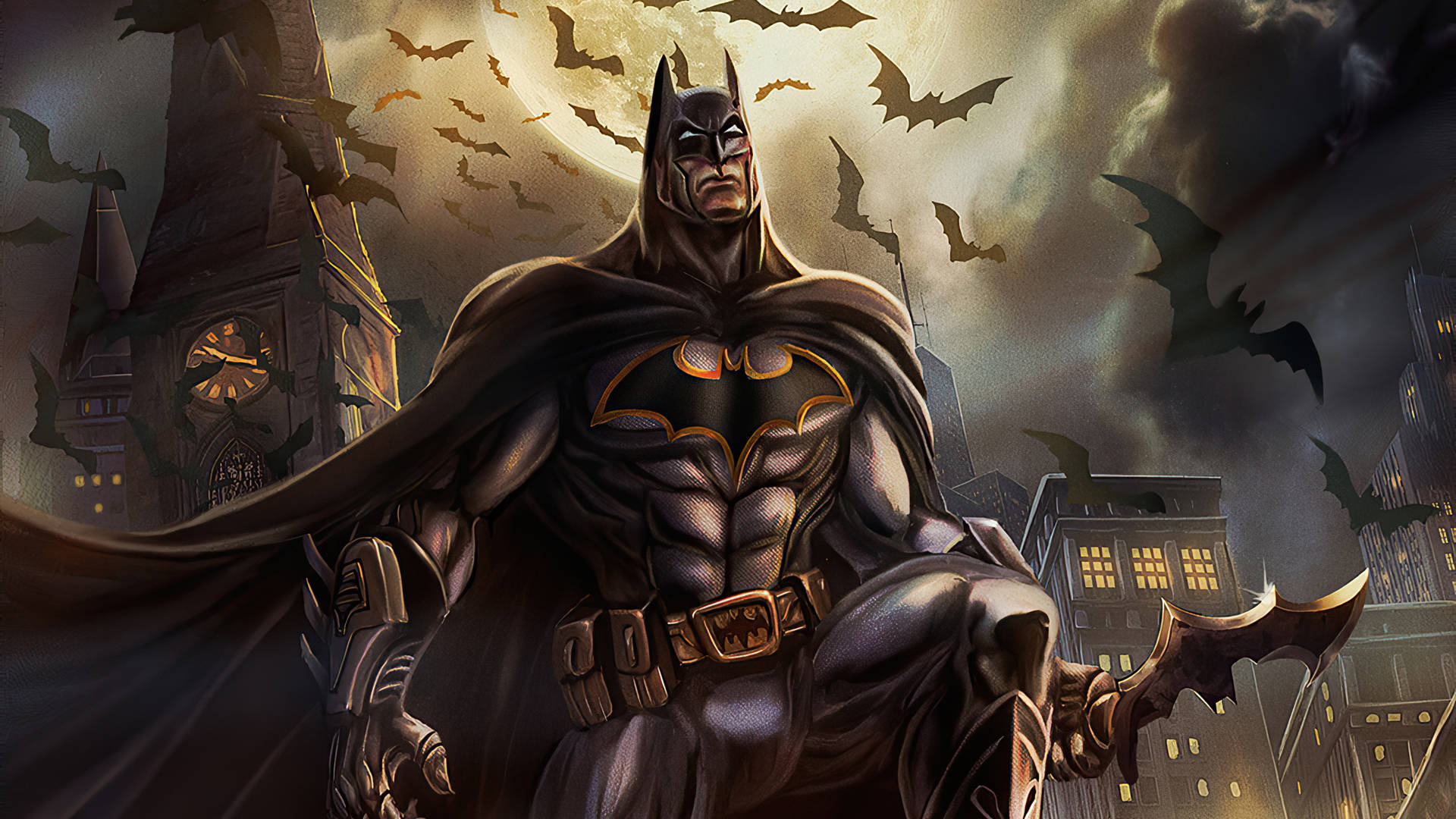 Batman Rises From The Shadows Background