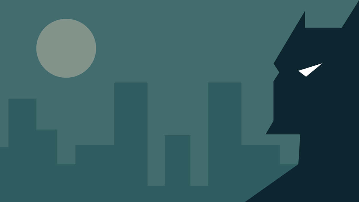 Batman Silhouette In The City Background