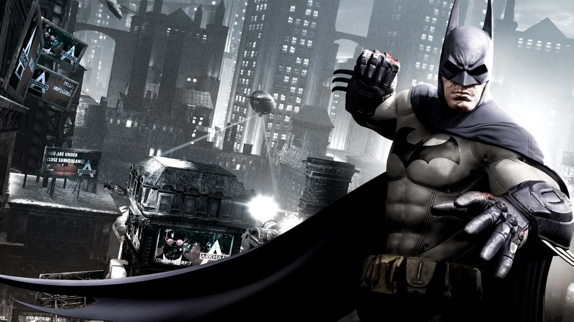 Batman Standing In A Powerful Pose Background