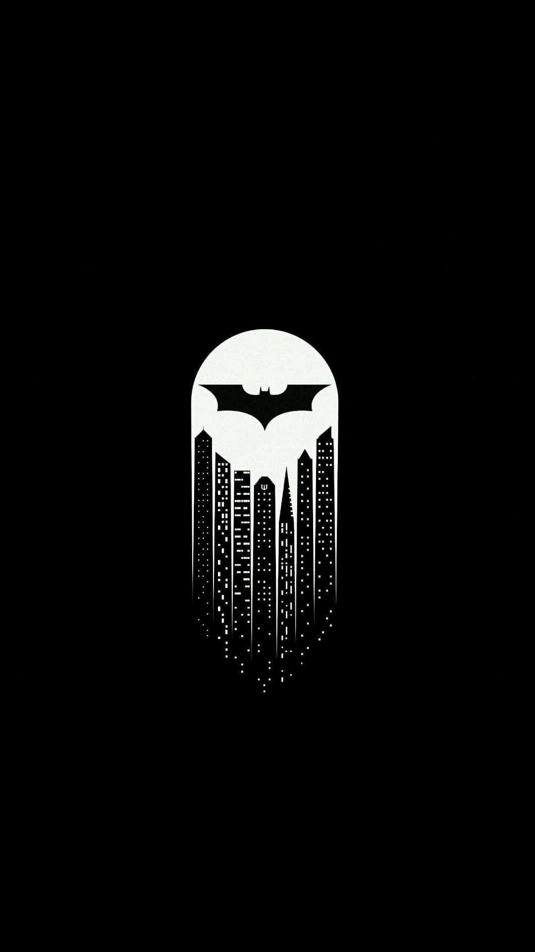 Batman Symbol Cityscapei Phone Wallpaper Background