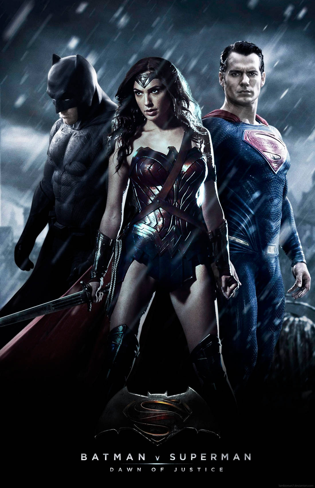 Batman V Superman Dawn Of Justice Cool Poster Background