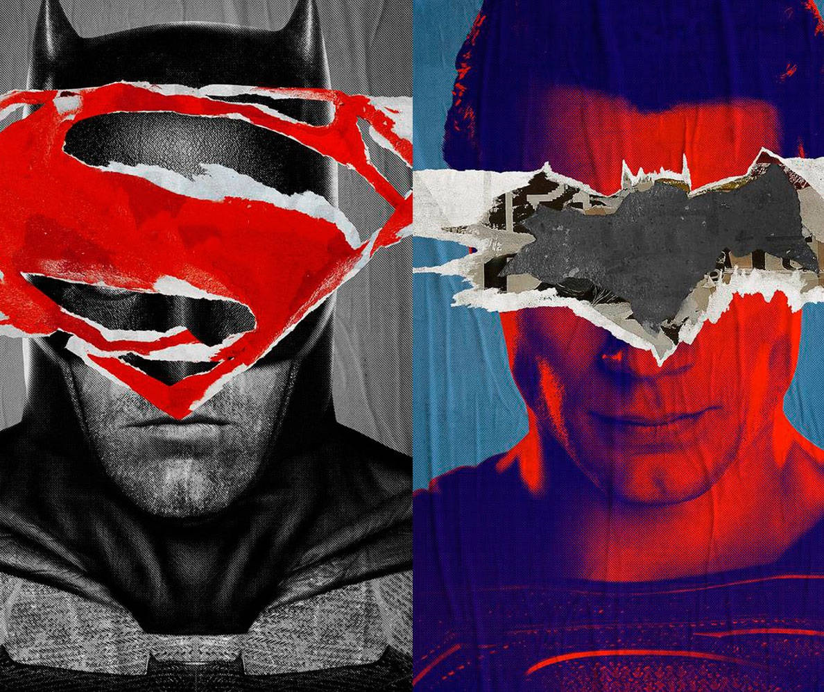 Batman V Superman Dawn Of Justice Logo On Face Background