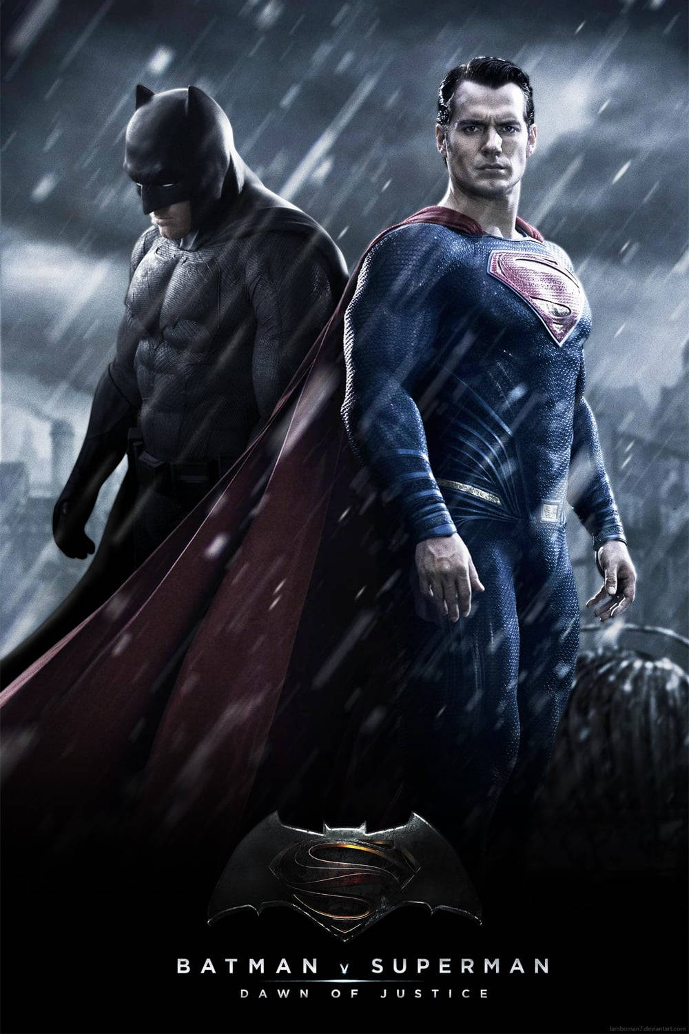 Batman V Superman Dawn Of Justice Rain Poster