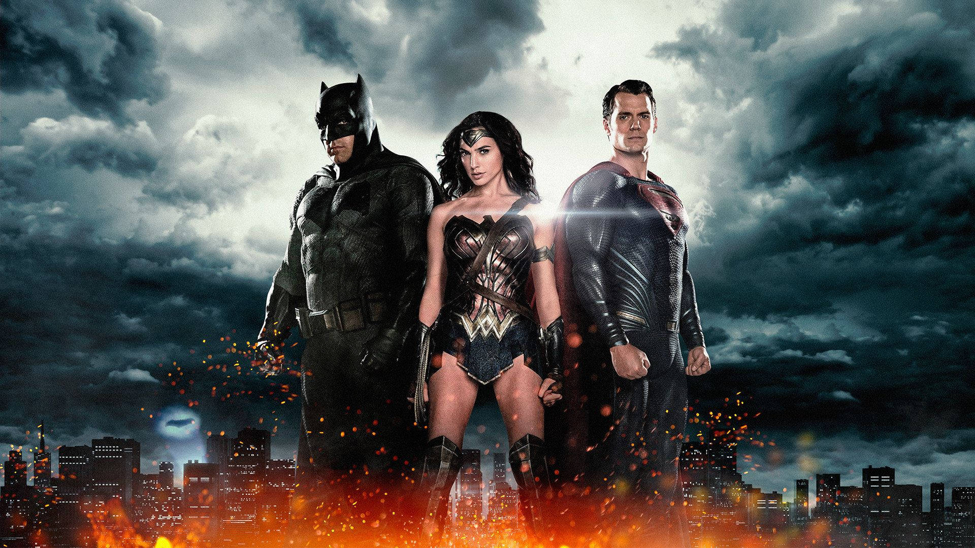 Batman V Superman Dawn Of Justice With Wonder Woman Background