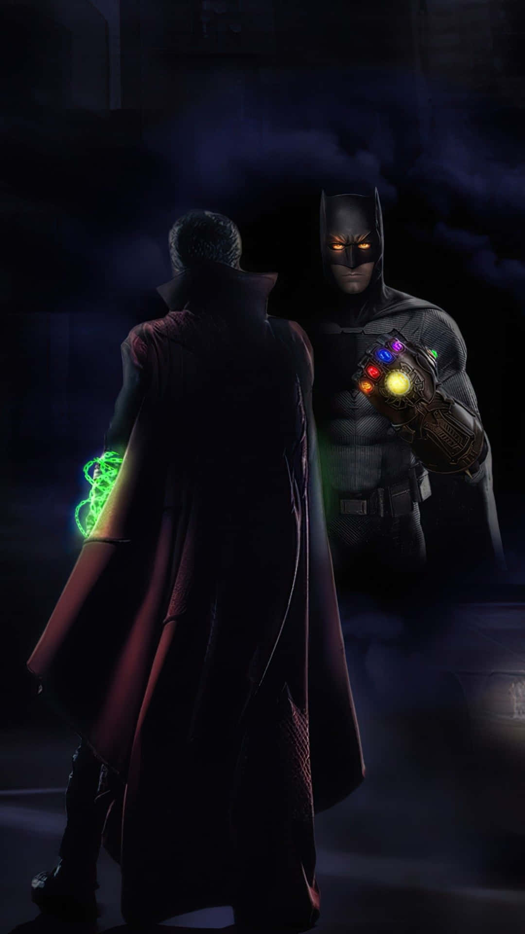 Batman With Infinity Gauntlet Background