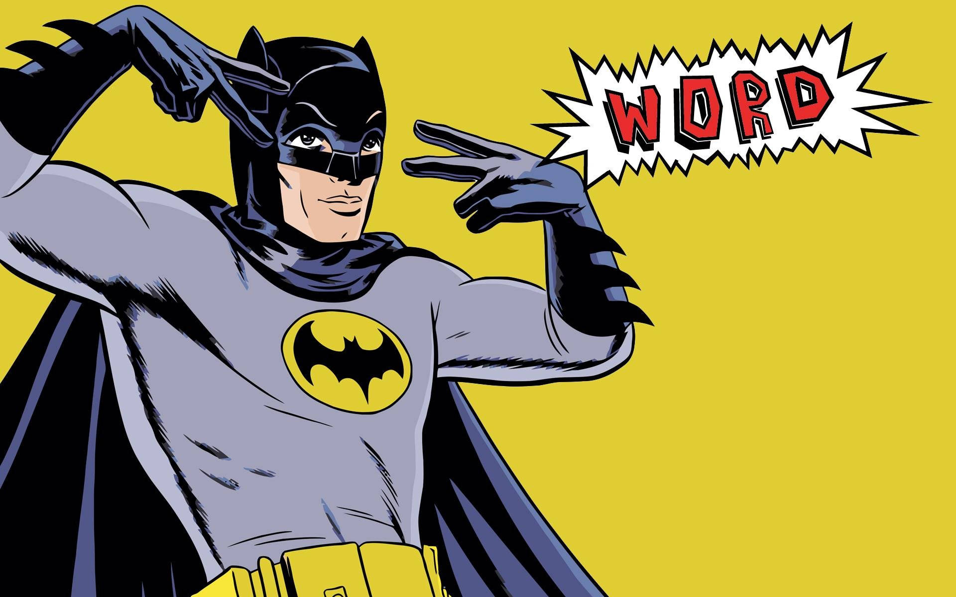 Batman Word Pop Art Background