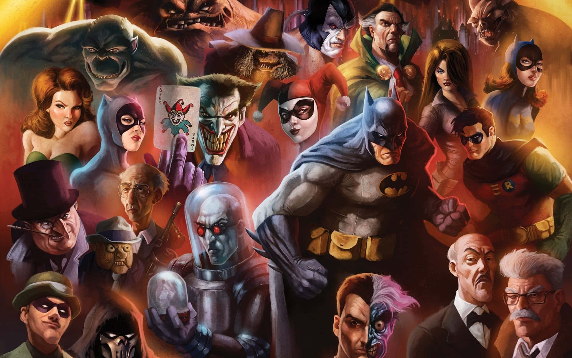 Batmanand Rogues Gallery Artwork Background