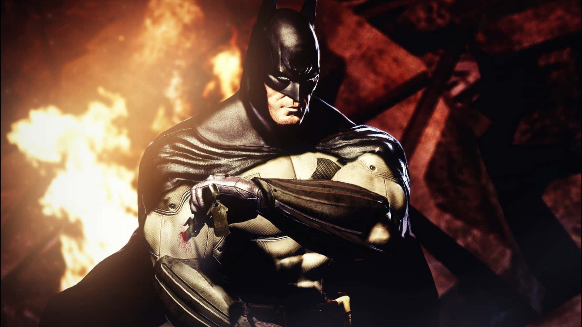 Batmanin Arkham City Action Pose Background