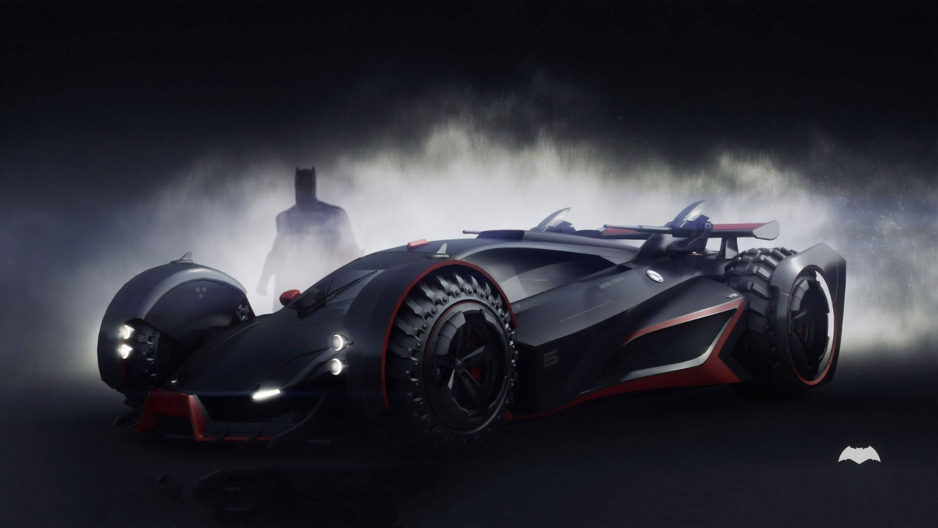 Batmobile In The Foggy Place Background
