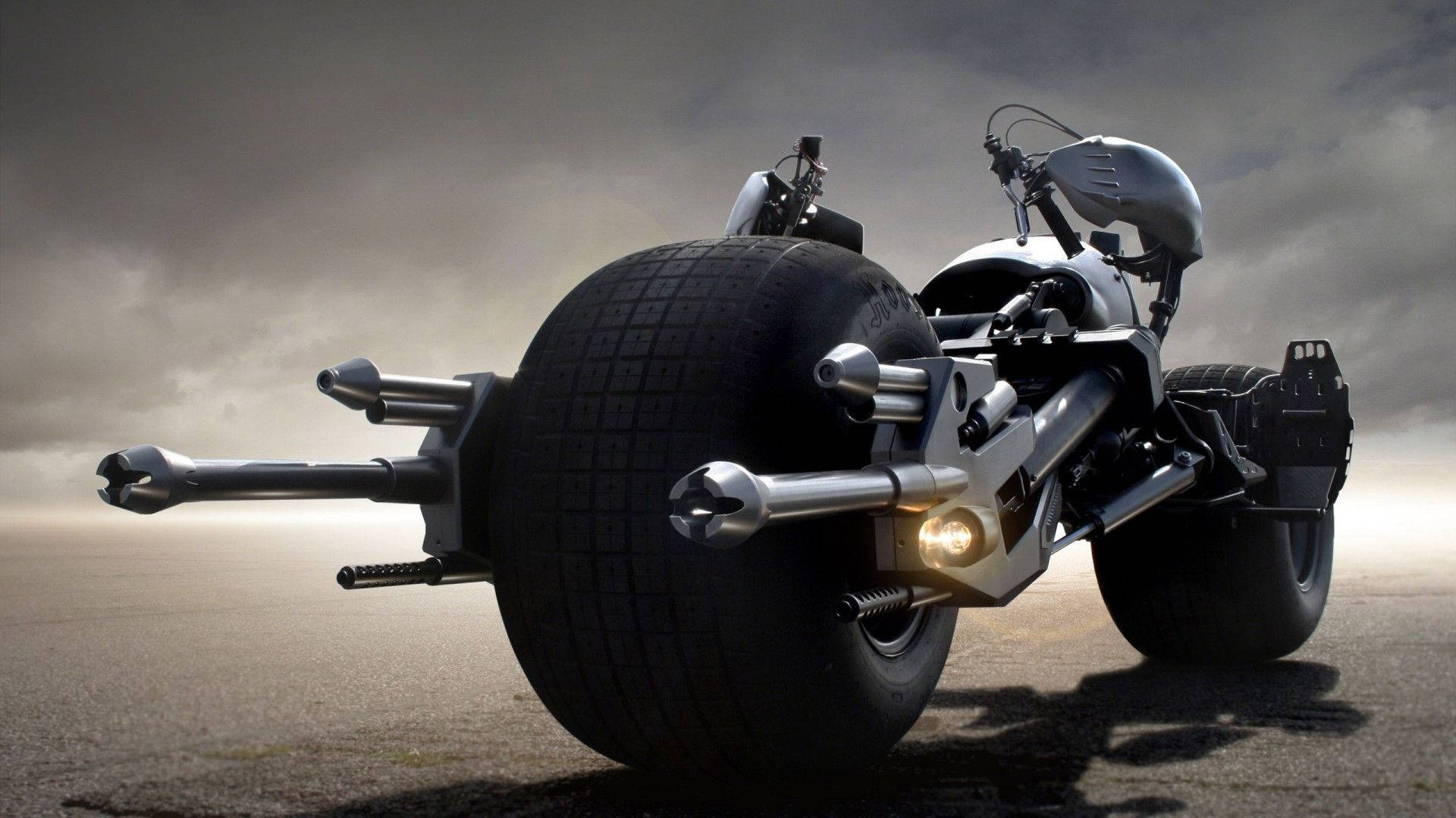 Batmobile Motorcycle In The Road Background