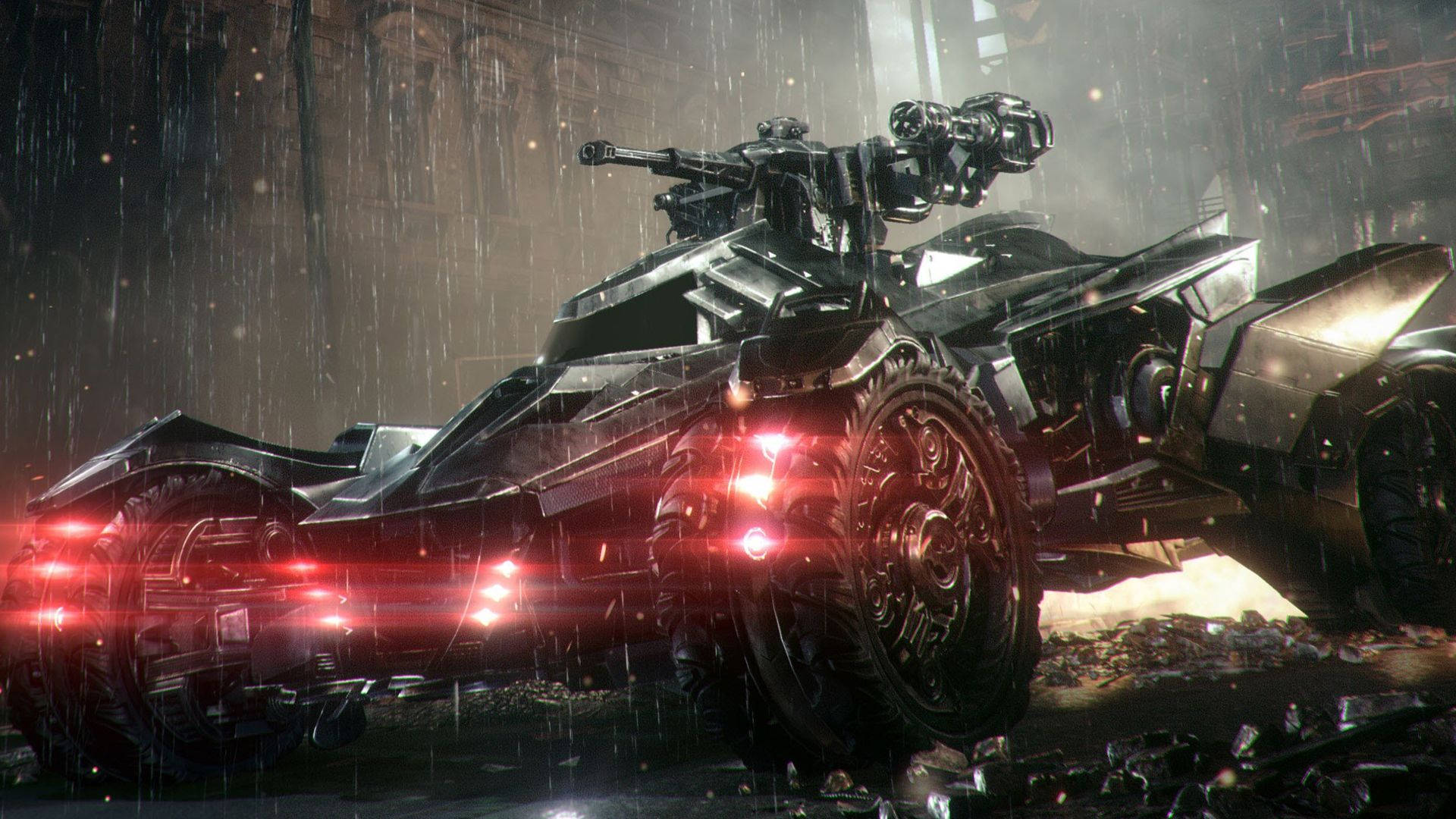 Batmobile With Machine Gun Background