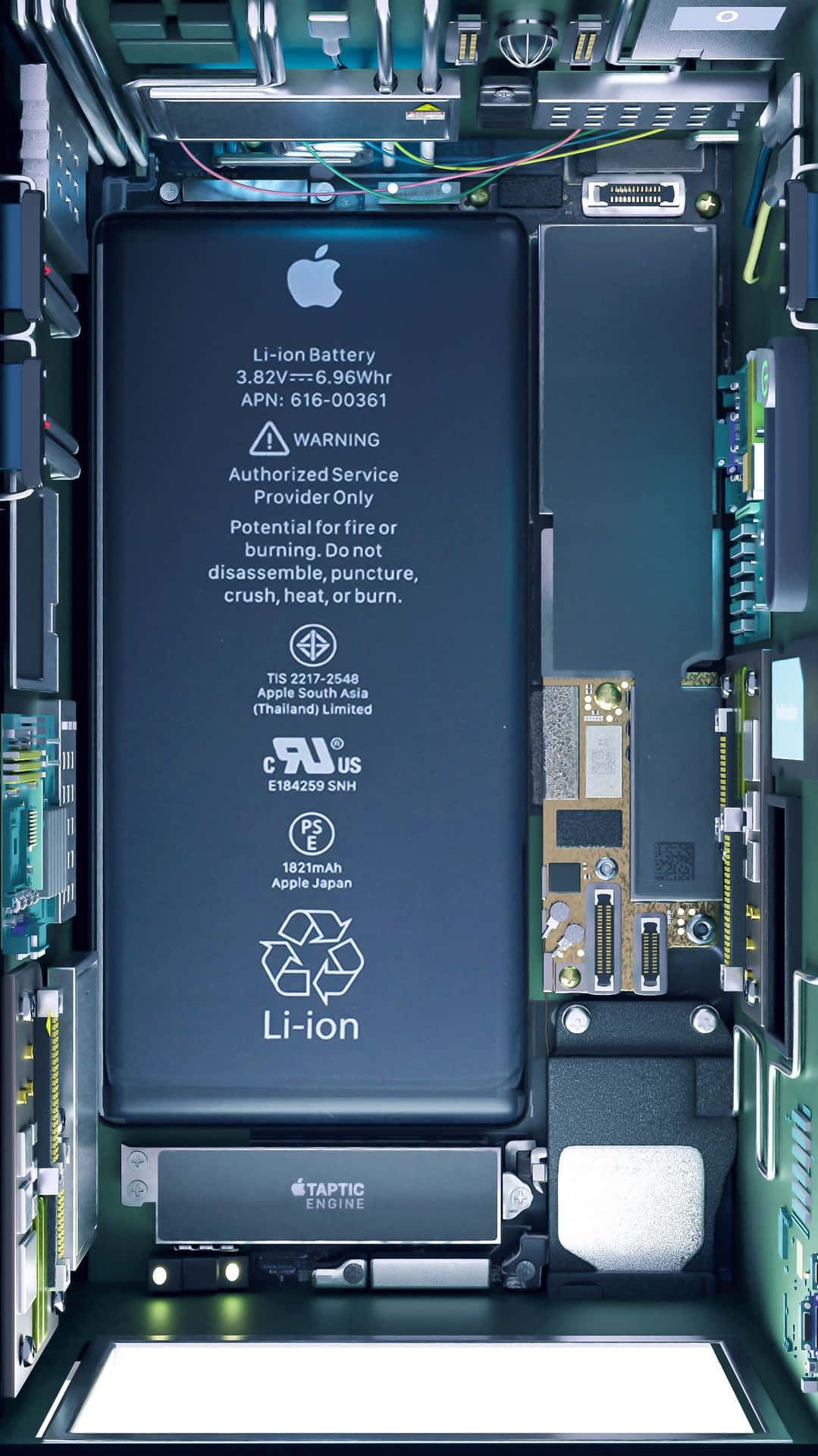 Battery Inside Iphone Background