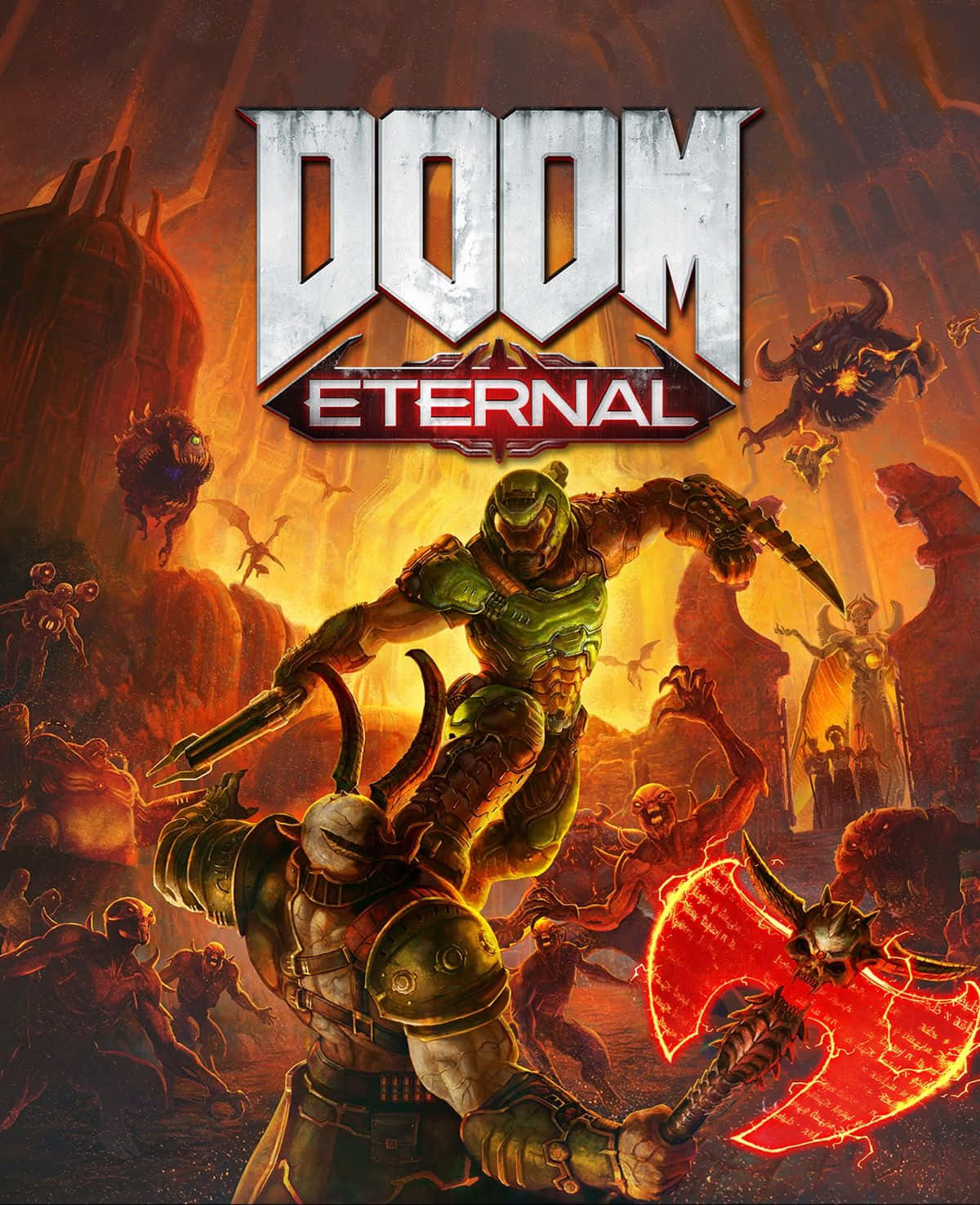 Battle Against The Demons Of Hell With Doom Eternal On Your Iphone.