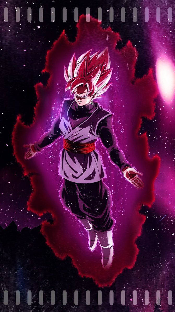 Battle Aura Of Black Goku Phone Background